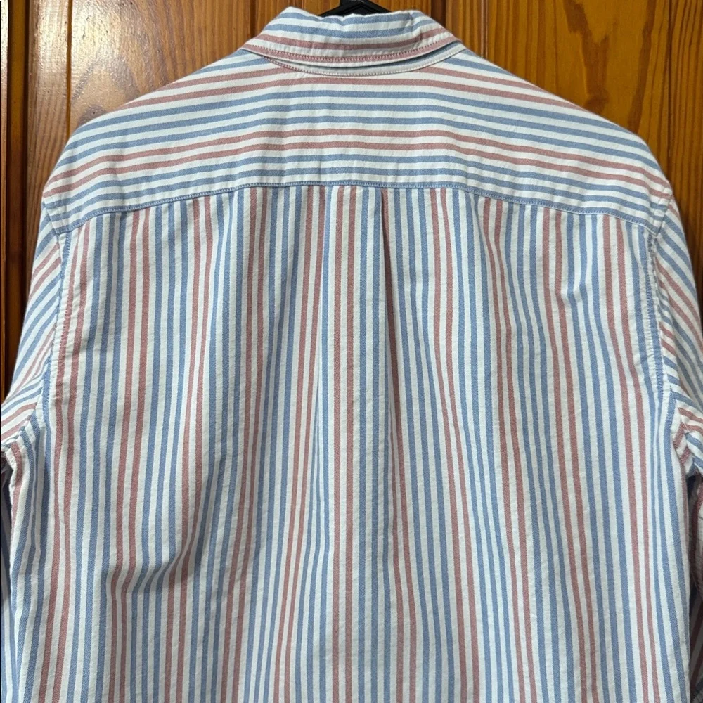 J Crew Flex Oxford Button Down Cotton Shirt Slim Fit - Pink / Blue / White
